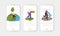 Volunteers Saving Earth Nature Mobile App Page Onboard Screen Template. Global Warming, Environment Care, Day of Earth