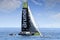 Volvo Ocean Race sailboats in race