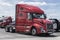 Volvo Semi Tractor Trailer Big Rig Truck display at a dealership. Volvo Trucks is one of the largest truck manufacturers