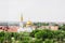 Volzhsky, Russia - jun 01, 2019: Russian temple top view city view