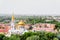 Volzhsky, Russia - jun 01, 2019: Russian temple top view city view