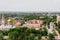 Volzhsky, Russia - jun 01, 2019: Russian temple top view city view