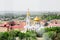 Volzhsky, Russia - jun 01, 2019: Russian temple top view city view