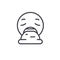 Vomit Emoji concept line editable vector, concept icon. Vomit Emoji concept linear emotion illustration