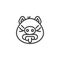 Vomiting emoji piggy face line icon