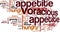 Voracious appetite word cloud