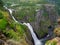 Voringfossen waterfall shot with a long exposure, Norway