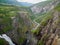 Voringfossen waterfall shot with a long exposure, Norway
