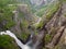 Voringfossen waterfall shot with a long exposure, Norway