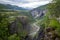 Voringsfoss valley scenic canyon landscape.