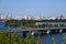 Voronezh, Russia - August 23. 2018. View of Chernavsky Bridge over the Voronezh River