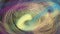Vortex of pastel-colored smoke in circle tunnel motion. Video background possible for custom text, background for