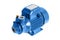 Vortex water pump with electric motor. Isolated on a white.