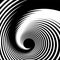 Vortex whirl movement effect. Abstract black and white background