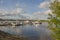 Vostochny Yacht Club on the banks of the Neva River in Rybatsky