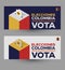 Vota Elecciones Colombia, Vote colombian Elections spanish text design.