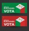 Vota Mexico Elecciones, Vote Mexican Elections spanish text design.