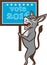 Vote 2016 Democrat Donkey Mascot Cartoon