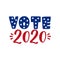 Vote 2020 - Presidential Election 2020 in United States. Vote day, November 3. US Election. Patriotic american element.