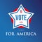 Vote for America star flag poster