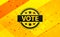 Vote badge icon abstract digital banner yellow background