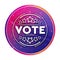 Vote badge icon creative trendy colorful round button illustration