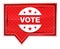 Vote badge icon misty rose pink banner button