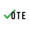 Vote Check Mark Ballot Vector Text Typography Message Background Banner