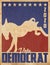 Vote Democrat 2020 Vintage Poster stamp art