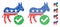 Vote democrat donkey Mosaic Icon of Joggly Parts