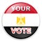 Vote icon with egypt flag