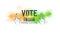 vote india general election banner with light effect