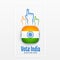 Vote indian election label design