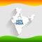 vote for indian general election background with india map design
