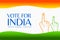 vote for indian general election banner with voters finger design