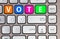 Vote on keyboard search key internet search