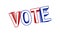 Vote kinetic Typography Animation, Red Blue Echo Motion