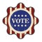 Vote label. Vector illustration decorative design