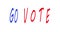 Vote logo. US American presidential election 2020. Vote word with checkmark symbol inside. Political election campaign logo. Appli