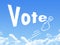 Vote message cloud shape