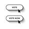 Vote now button. Vote button. Long shadow. Vector illustration.