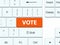Vote orange keyboard button
