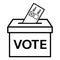 Vote of people for election, ballot box of voters, privacy right of democracy system