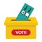 Vote of people for election, ballot box of voters, privacy right of democracy system