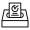 Vote policy democracy icon, outline style