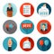 Vote political elections icons. Illustrations for campaign leaflets, web sites and flayers