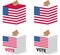 Vote poll ballot box for united states