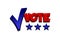 Vote positive checkmark election icon text pop art