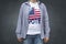 Vote Presidential Elections USA flag. Print on T-shirt.
