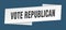 vote republican banner template. vote republican ribbon label.